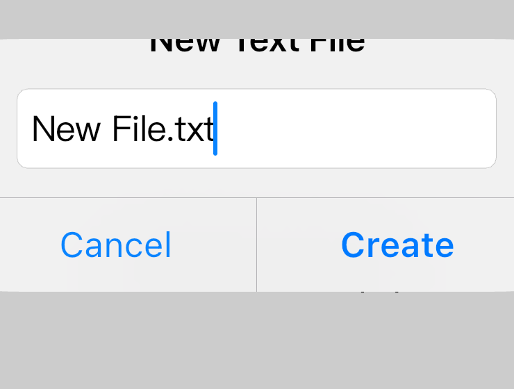 New File asks for the filename before creating the item.