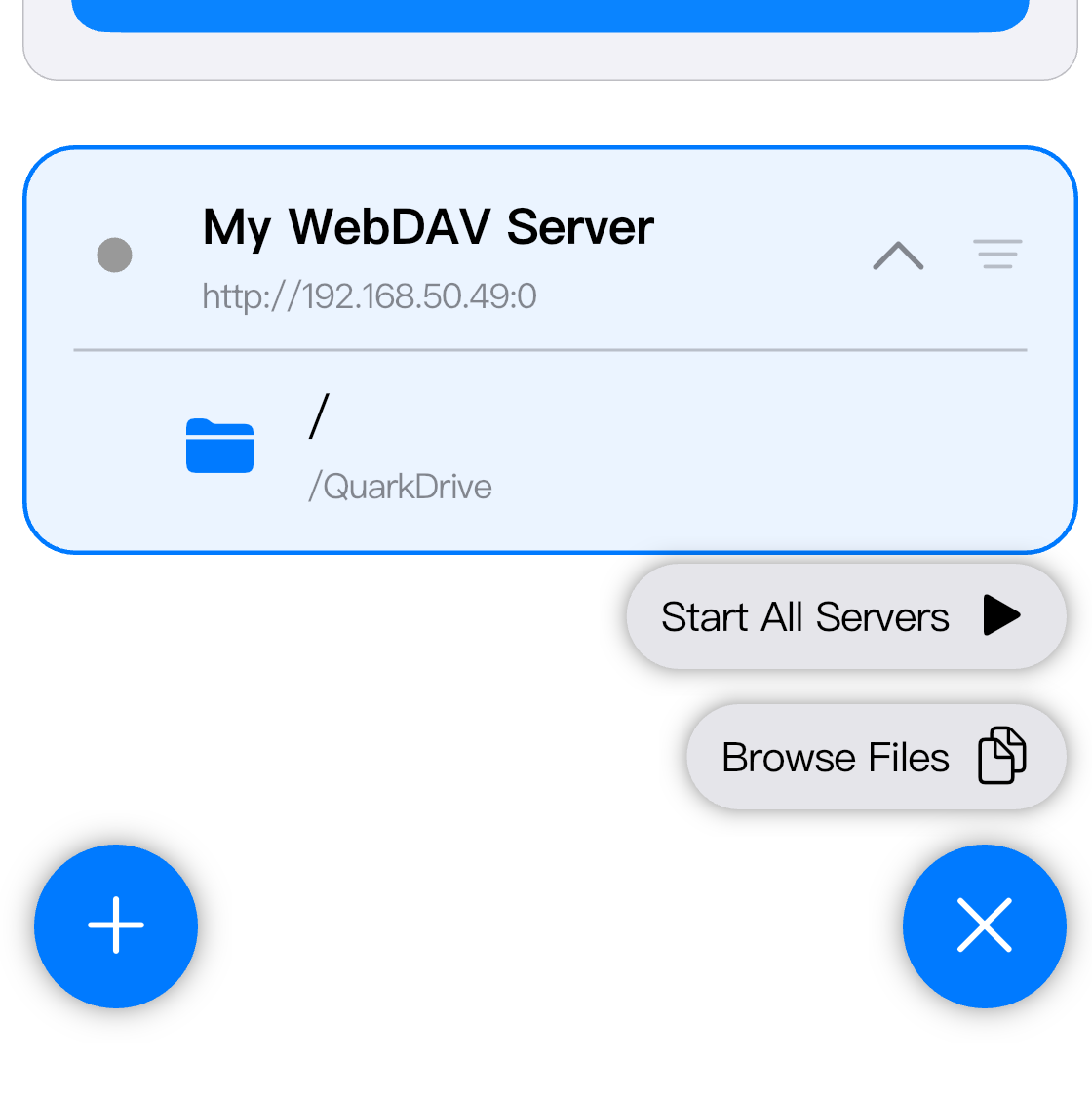 Use Browse Files from the server menu to open the server in Browser.