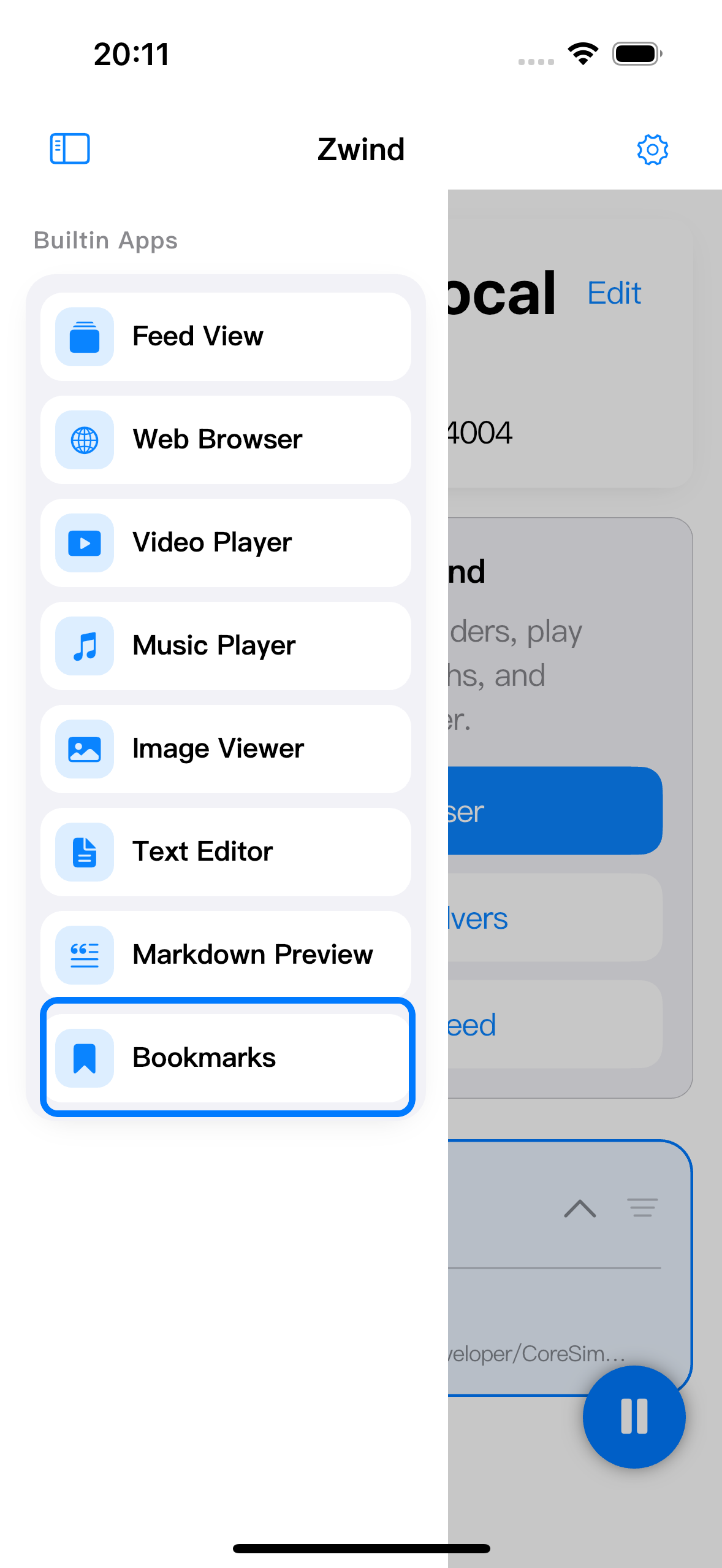 The Home sidebar highlights the Bookmarks entry.